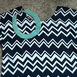 Mint green braided necklace